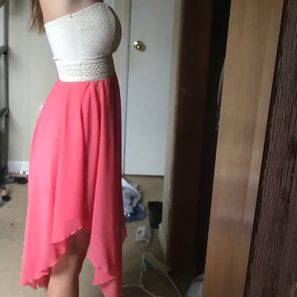 Peach Hi-Low dress - Picture 2 of 4